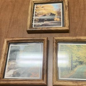 Rustic landscaping wooden hanging pictures 6x6